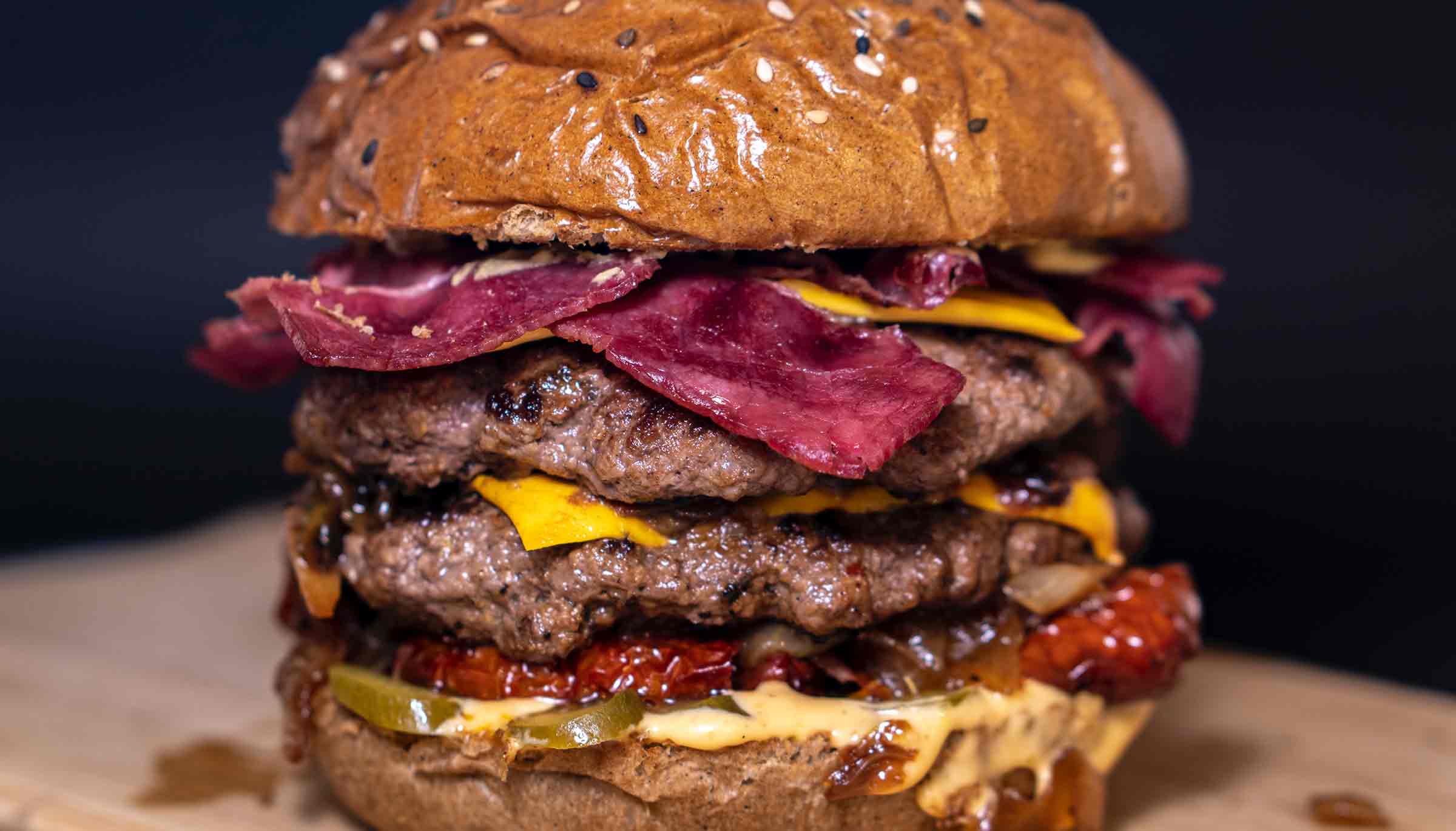 triple bacon burger