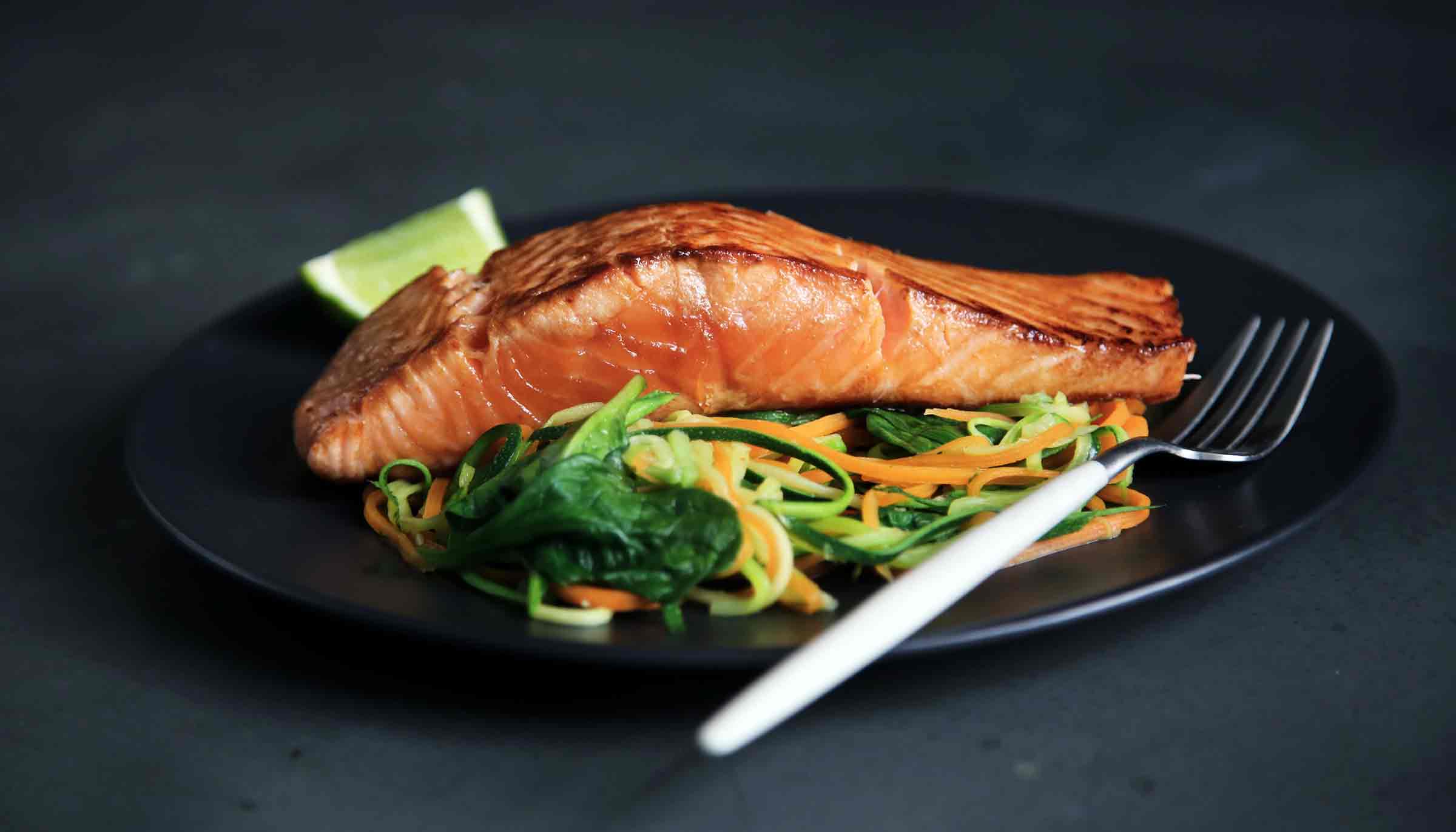 pan-fried smoke salmon